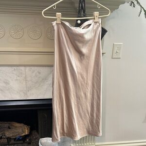 Ellison Shimmering Cream Midi Skirt